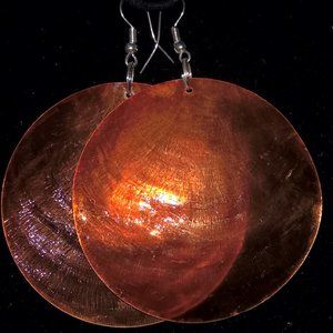 Round shell earrings